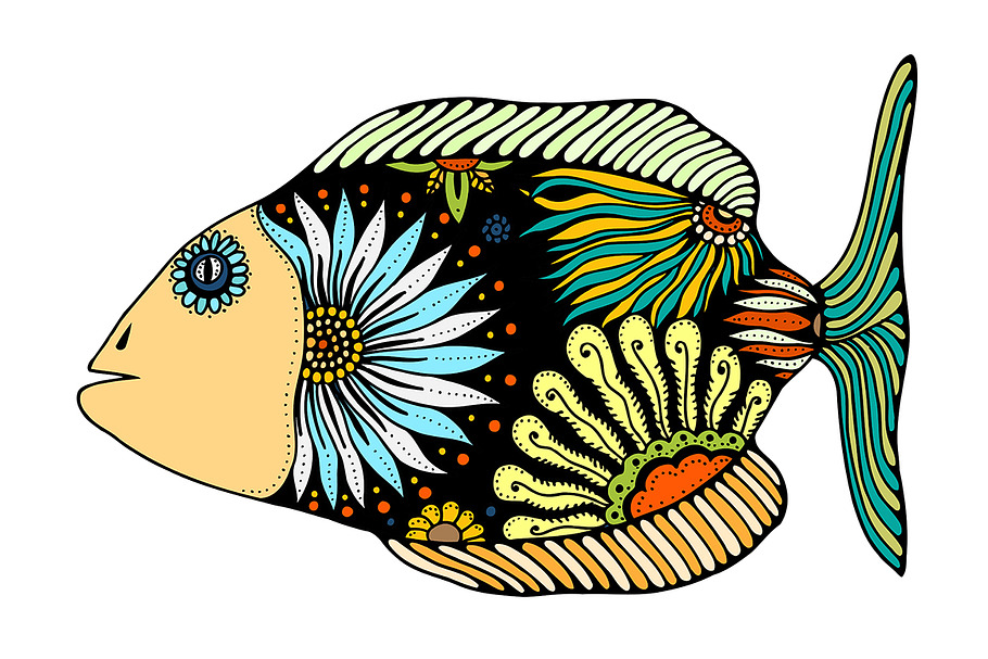 Vector stylized Fish in Graphics - product preview 8