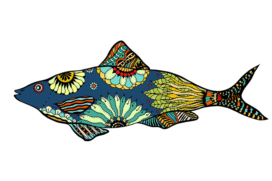 Vector stylized Fish in Graphics - product preview 8