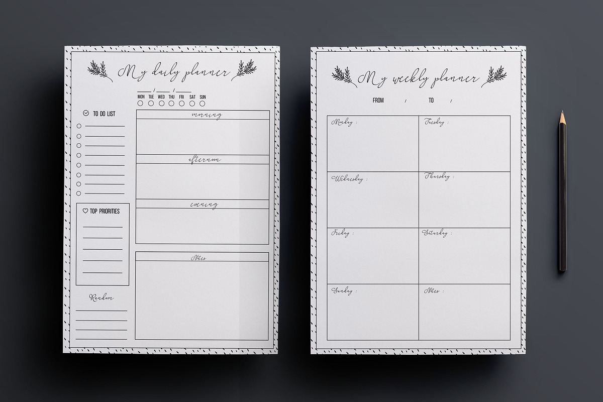Weekly planner, daily planner in Stationery Templates - product preview 8