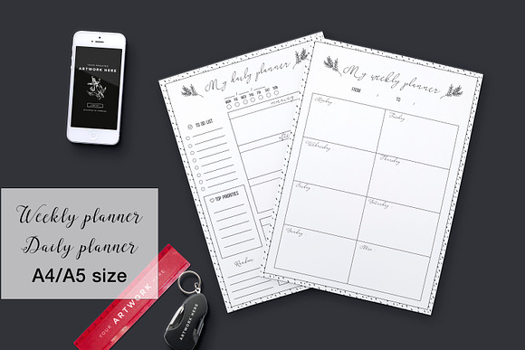 Weekly planner, daily planner in Stationery Templates - product preview 1
