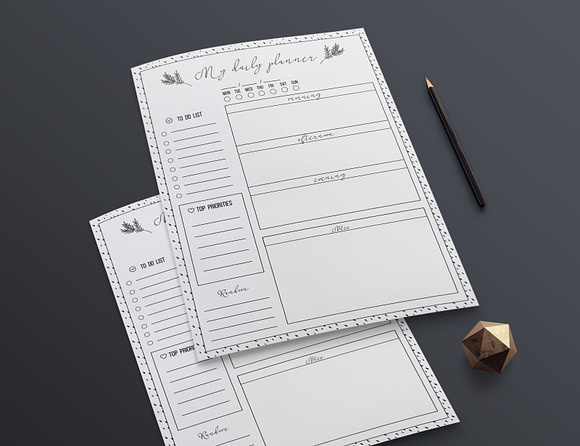 Weekly planner, daily planner in Stationery Templates - product preview 2