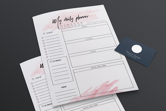 Weekly planner , daily planner in Stationery Templates - product preview 2