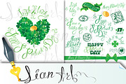 St. Patricks Day, Set of handwritten