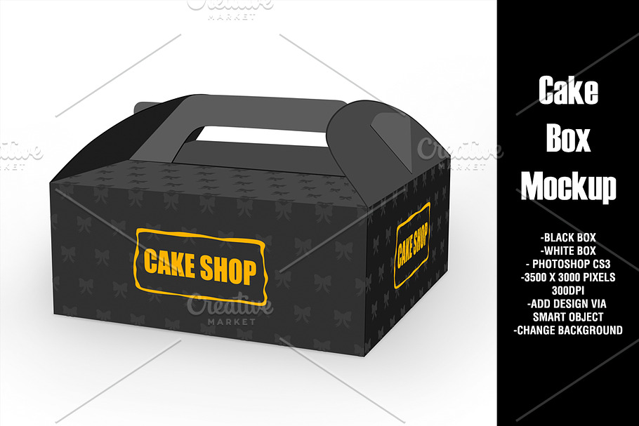 Cake Box Mockup in Product Mockups - product preview 8