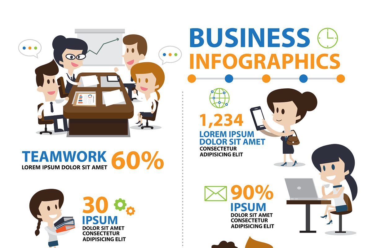 Infographic Office and Business in Illustrations - product preview 8