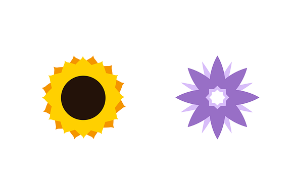 12 Contemporary Flower Icons in Flower Icons - product preview 2