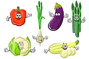 Fresh farm vegetables set