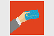 Hand hold credit card
