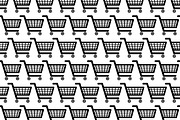 Shopping carts seamless pattern