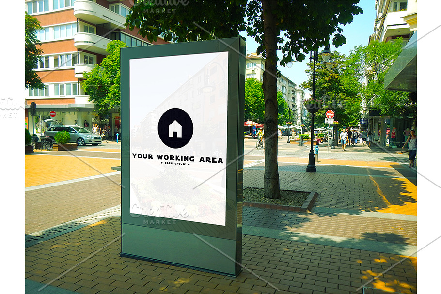 Street Billboard Mockup in Mockup Templates - product preview 8