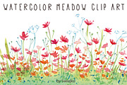 Watercolor Clip Art, Flowers