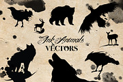Ink Animals Vectors