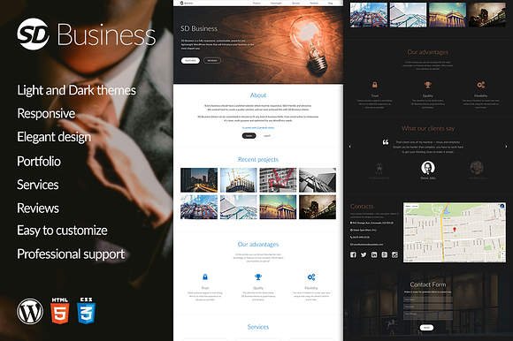 SD Business - WordPress Theme in WordPress Business Themes - product preview 3