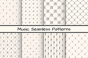 Set of 8 Music Seamless Patterns