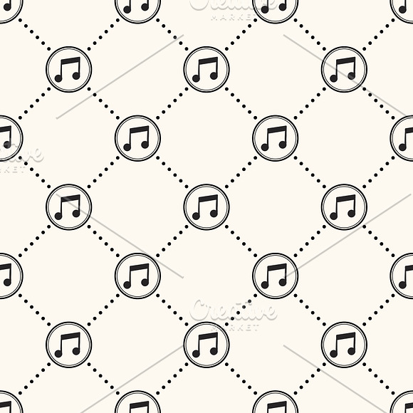 Set of 8 Music Seamless Patterns in Patterns - product preview 1