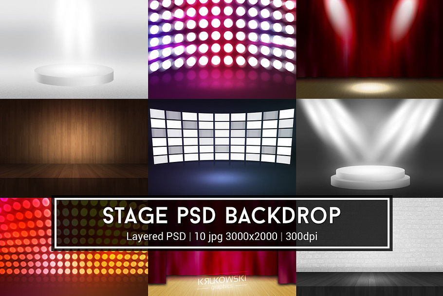 Stage PSD Backdrop in Textures - product preview 8