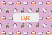 Cafe icon pattern.