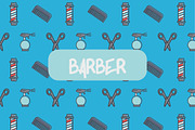 Barber icon pattern.