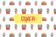 Diner icon pattern