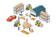 Isometric Process of the Warehouse