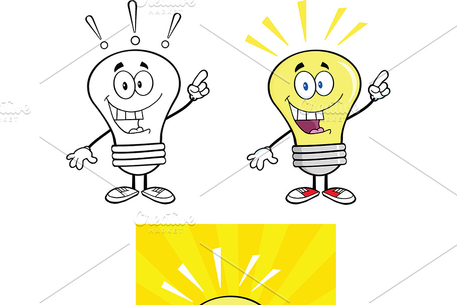 Yellow Light Bulbs Collection - 15 in Illustrations - product preview 8