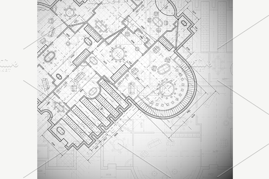 Architectural plan in Illustrations - product preview 8