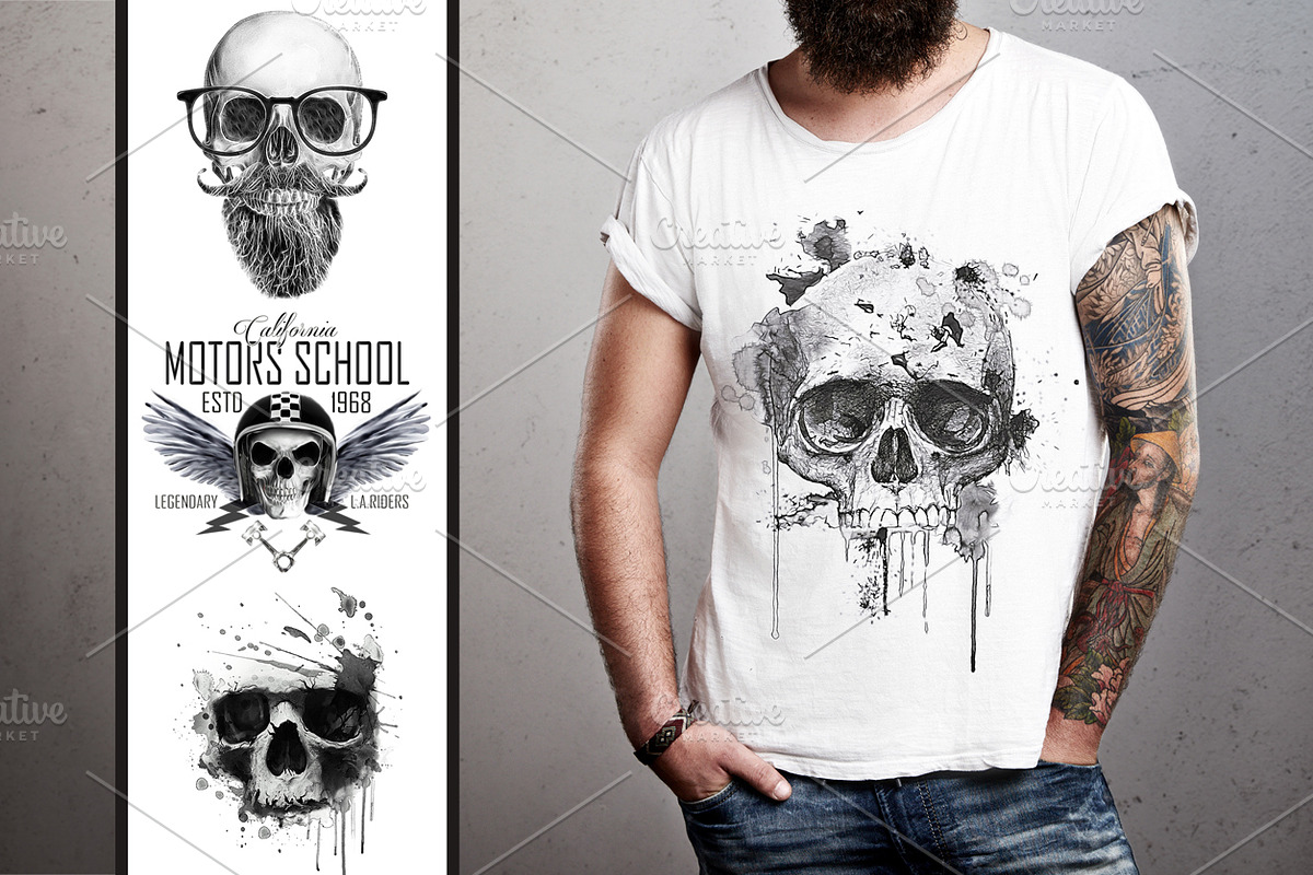 SKULL GRAPHICS in Illustrations - product preview 8
