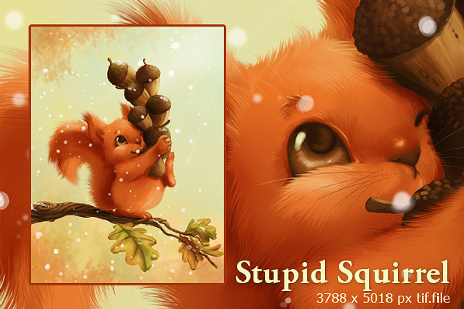 Stupid Squirrel in Illustrations - product preview 8