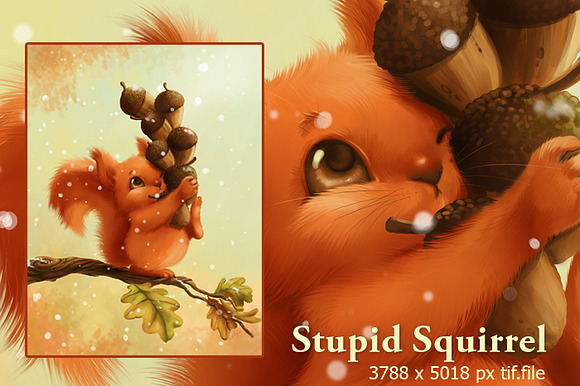 Stupid Squirrel in Illustrations - product preview 1