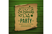 St. Patrick's Day party invitation.