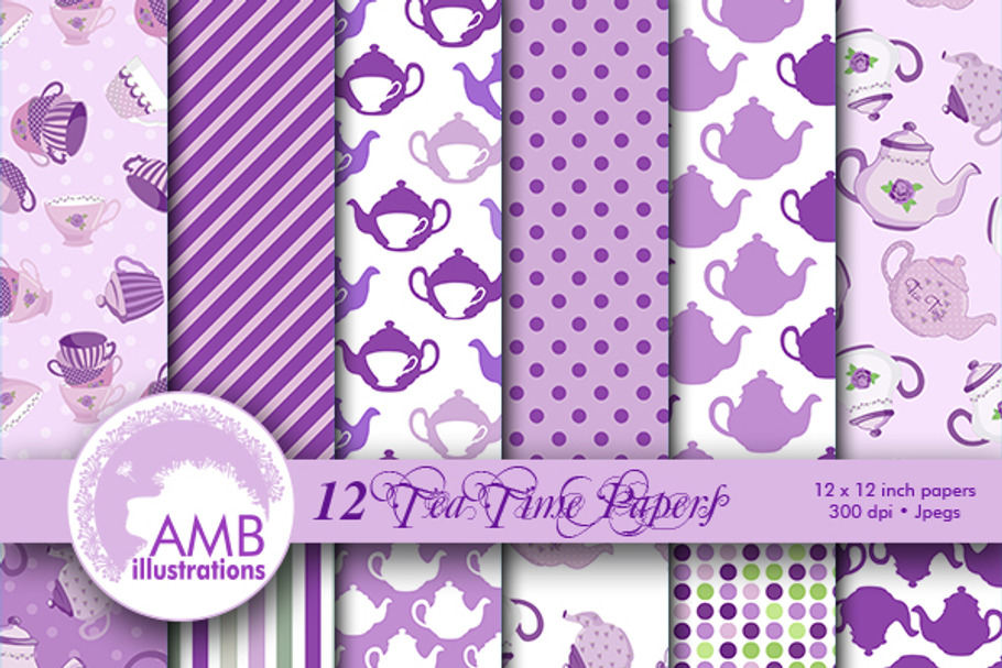 Lavender Tea Time Papers, AMB-1202