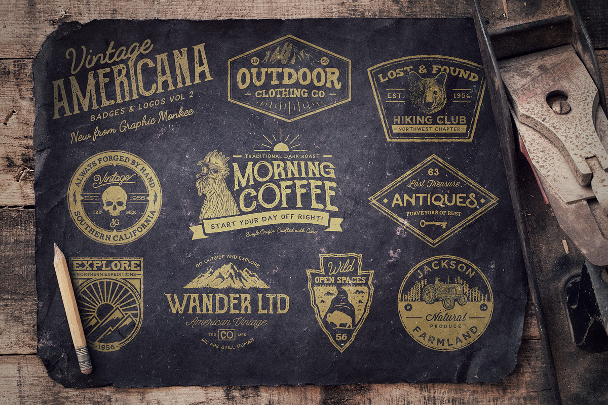 Vintage Americana Badges and Logos 2 in Logo Templates - product preview 8