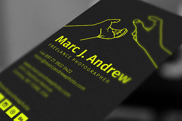 Photographer Business Card in Business Card Templates - product preview 4