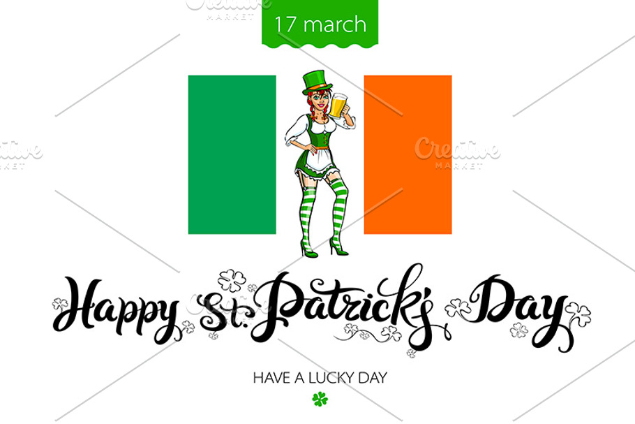 St. Patrick's Day lettering vector  in Graphics - product preview 8