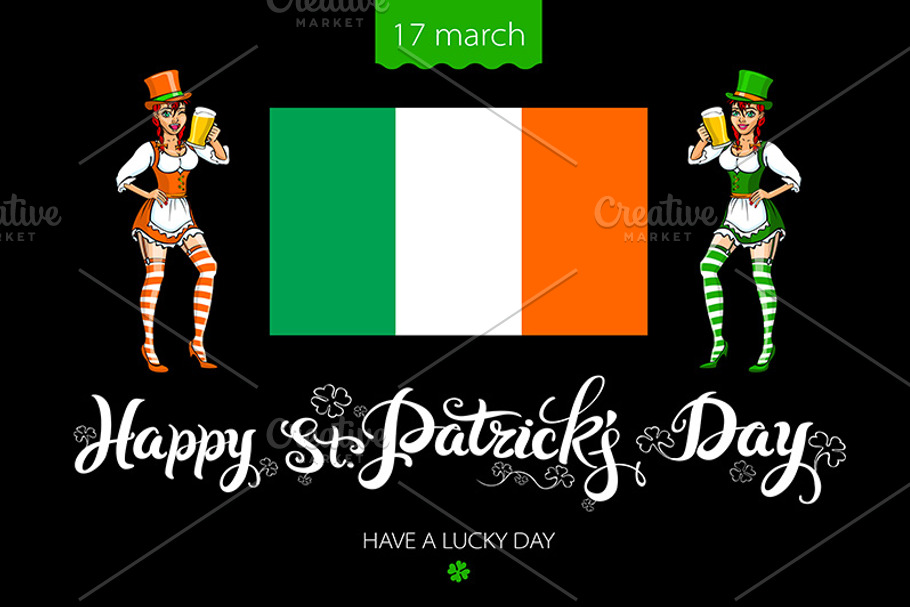 St. Patrick's Day lettering irish in Graphics - product preview 8