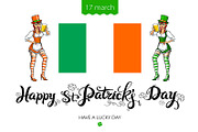 St. Patrick's Day lettering vector