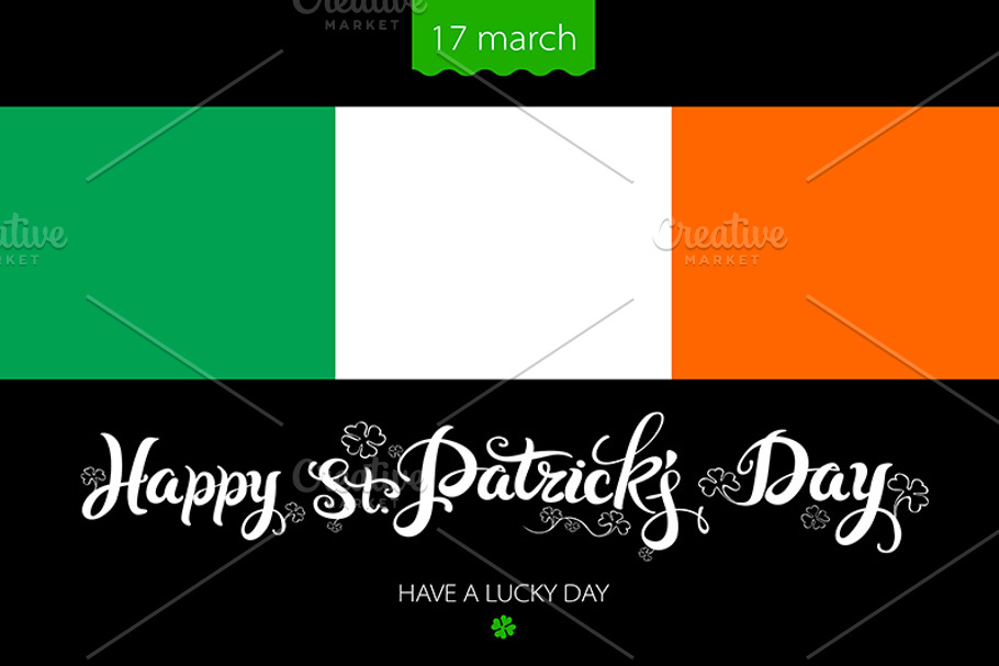 St. Patrick's Day lettering vector in Graphics - product preview 8