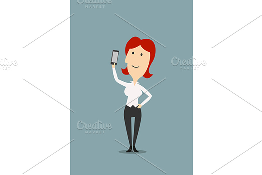 Businesswoman taking selfie shot in Graphics - product preview 8