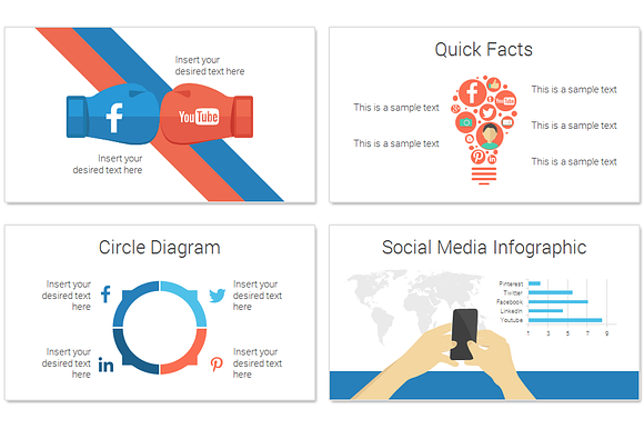 Social Media PowerPoint Infographics in Presentation Templates - product preview 2
