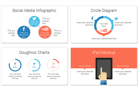 Social Media PowerPoint Infographics in Presentation Templates - product preview 3