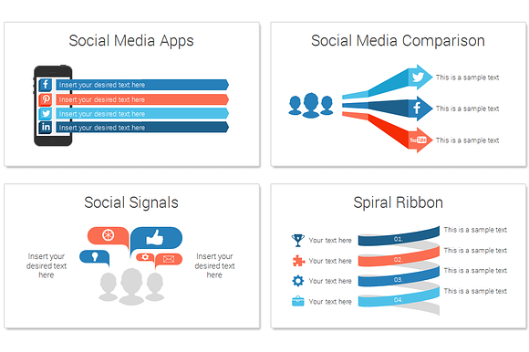 Social Media PowerPoint Infographics in Presentation Templates - product preview 4