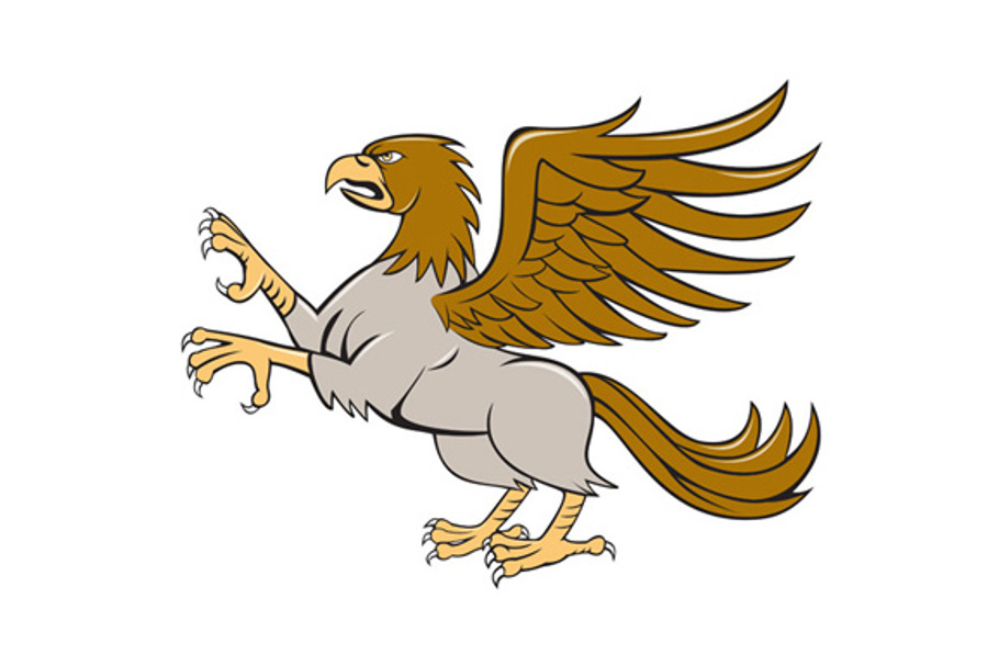Hippogriff Prancing Side Isolated in Illustrations - product preview 8