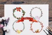 Flower Wreath and Floral Elements