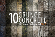 10 Grunge Concrete Background Vol.1