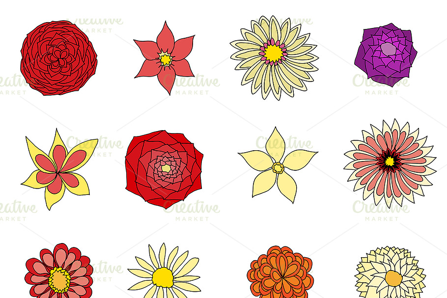 beautiful flowers in Illustrations - product preview 8