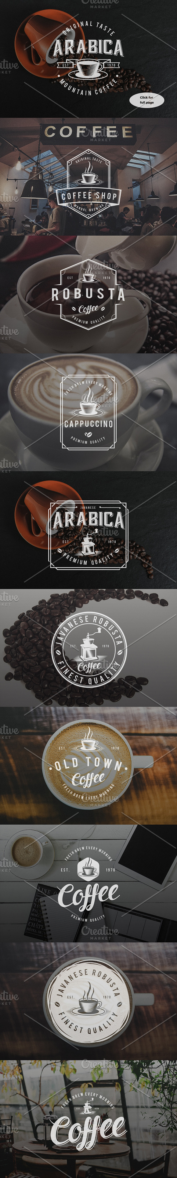 10 Vintage Coffee Logo Badges in Logo Templates - product preview 2