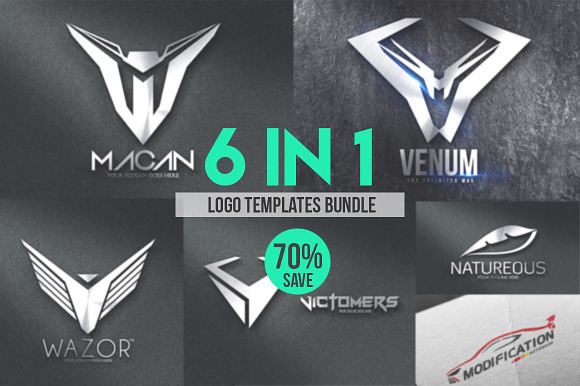 6 in 1 Logo Templates Bundle in Logo Templates - product preview 5