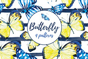 Butterfly. 4 patterns.