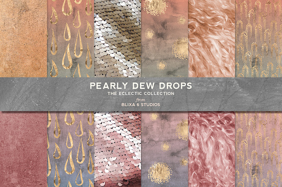 36 Spring Shower Watercolor & Gold in Patterns - product preview 2