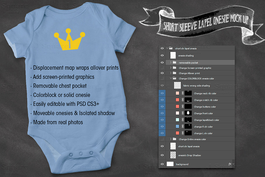 Baby Bodysuit Mock Up Tester in Product Mockups - product preview 8